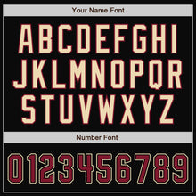 Load image into Gallery viewer, Custom Black Crimson City Cream-Cream Bomber Full-Snap Varsity Letterman Two Tone Jacket