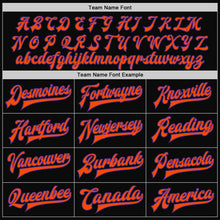 Load image into Gallery viewer, Custom Black Purple-Orange Bomber Full-Snap Varsity Letterman Two Tone Jacket