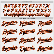 Load image into Gallery viewer, Custom White Black-Orange Bomber Full-Snap Varsity Letterman Two Tone Jacket