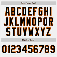 Load image into Gallery viewer, Custom White Black-Texas Orange Bomber Full-Snap Varsity Letterman Two Tone Jacket