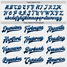 Load image into Gallery viewer, Custom White Powder Blue-Black Bomber Full-Snap Varsity Letterman Two Tone Jacket