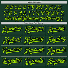 Load image into Gallery viewer, Custom Green Neon Green-Black Bomber Full-Snap Varsity Letterman Two Tone Jacket