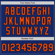 Load image into Gallery viewer, Custom Royal Orange-Black Bomber Full-Snap Varsity Letterman Two Tone Jacket