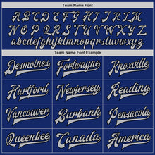 Load image into Gallery viewer, Custom Royal Gray-Black Bomber Full-Snap Varsity Letterman Two Tone Jacket