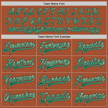 Load image into Gallery viewer, Custom Texas Orange Kelly Green Cream-Black Bomber Full-Snap Varsity Letterman Two Tone Jacket