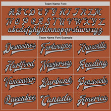 Load image into Gallery viewer, Custom Texas Orange Gray-Black Bomber Full-Snap Varsity Letterman Two Tone Jacket