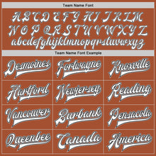 Load image into Gallery viewer, Custom Texas Orange White Black-Gray Bomber Full-Snap Varsity Letterman Two Tone Jacket