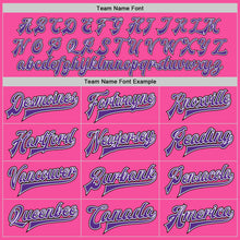 Load image into Gallery viewer, Custom Pink Purple White-Black Bomber Full-Snap Varsity Letterman Two Tone Jacket