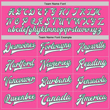 Load image into Gallery viewer, Custom Pink White-Kelly Green Bomber Full-Snap Varsity Letterman Two Tone Jacket