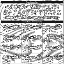 Load image into Gallery viewer, Custom White Black 3D Pattern Design Bomber Full-Snap Varsity Letterman Jacket