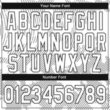 Load image into Gallery viewer, Custom White Black 3D Pattern Design Bomber Full-Snap Varsity Letterman Jacket