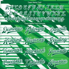 Load image into Gallery viewer, Custom Kelly Green White 3D Pattern Design Bomber Full-Snap Varsity Letterman Jacket