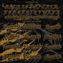 Load image into Gallery viewer, Custom Black Old Gold Beast Claws 3D Pattern Design Bomber Full-Snap Varsity Letterman Jacket