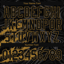 Load image into Gallery viewer, Custom Black Old Gold Beast Claws 3D Pattern Design Bomber Full-Snap Varsity Letterman Jacket