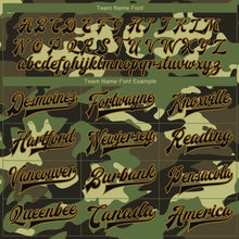 Load image into Gallery viewer, Custom Camo Black-Old Gold Jungle Camouflage 3D Bomber Full-Snap Varsity Letterman Salute To Service Jacket