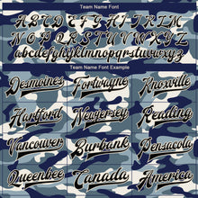 Load image into Gallery viewer, Custom Camo Black-Cream Ocean Camouflage 3D Bomber Full-Snap Varsity Letterman Salute To Service Jacket