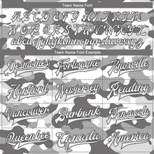 Load image into Gallery viewer, Custom Camo White-Steel Gray Snow Camouflage 3D Bomber Full-Snap Varsity Letterman Salute To Service Jacket