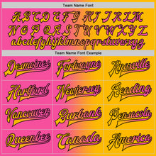 Load image into Gallery viewer, Custom Gold Pink-Black Bomber Full-Snap Varsity Letterman Gradient Fashion Jacket