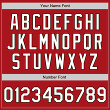 Load image into Gallery viewer, Custom Red White-Brown Bomber Full-Snap Varsity Letterman Two Tone Jacket