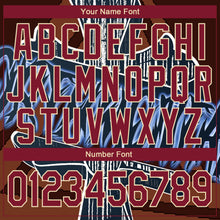 Load image into Gallery viewer, Custom Graffiti Pattern Crimson-City Cream Chrome Heart 3D Bomber Full-Snap Varsity Letterman Jacket