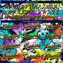 Load image into Gallery viewer, Custom Graffiti Pattern Black-Old Gold Grunge Urban Street Art 3D Bomber Full-Snap Varsity Letterman Jacket