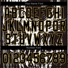 Load image into Gallery viewer, Custom Black Old Gold Skull Fashion 3D Bomber Full-Snap Varsity Letterman Jacket