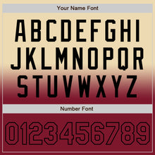 Load image into Gallery viewer, Custom City Cream Crimson-Black Bomber Full-Snap Varsity Letterman Fade Fashion Jacket