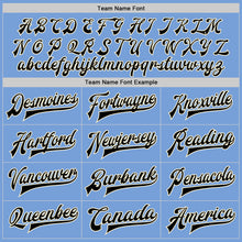 Load image into Gallery viewer, Custom Light Blue Black-Cream Bomber Full-Snap Varsity Letterman Two Tone Jacket