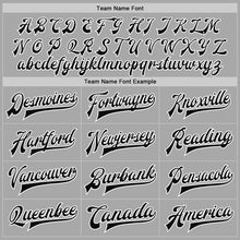 Load image into Gallery viewer, Custom Gray Black-White Bomber Full-Snap Varsity Letterman Two Tone Jacket