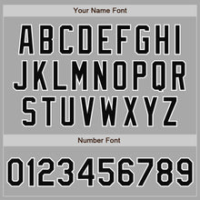 Load image into Gallery viewer, Custom Gray Black-White Bomber Full-Snap Varsity Letterman Two Tone Jacket