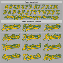 Load image into Gallery viewer, Custom Gray Green-Gold Bomber Full-Snap Varsity Letterman Two Tone Jacket