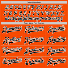 Load image into Gallery viewer, Custom Orange Black-White Bomber Full-Snap Varsity Letterman Two Tone Jacket