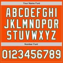 Load image into Gallery viewer, Custom Orange White-Kelly Green Bomber Full-Snap Varsity Letterman Two Tone Jacket