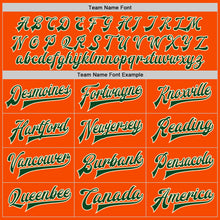 Load image into Gallery viewer, Custom Orange Green-Cream Bomber Full-Snap Varsity Letterman Two Tone Jacket