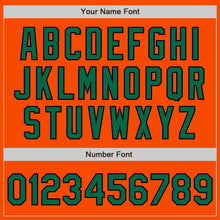 Load image into Gallery viewer, Custom Orange Kelly Green Black-Cream Bomber Full-Snap Varsity Letterman Two Tone Jacket