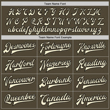 Load image into Gallery viewer, Custom Olive Cream-Black Bomber Full-Snap Varsity Letterman Two Tone Salute To Service Jacket