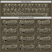 Load image into Gallery viewer, Custom Olive Black-Cream Bomber Full-Snap Varsity Letterman Two Tone Salute To Service Jacket