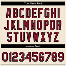 Load image into Gallery viewer, Custom City Cream Crimson-Black Camo Sleeves 3D Pattern Design Bomber Full-Snap Varsity Letterman Jacket