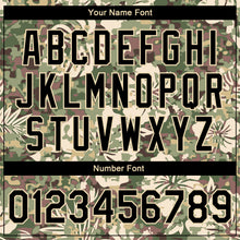 Load image into Gallery viewer, Custom Camo Black-Cream Hawaii Palm Leaves 3D Bomber Full-Snap Varsity Letterman Salute To Service Jacket