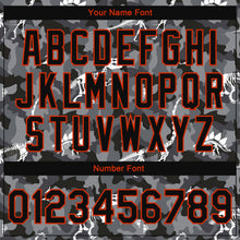 Load image into Gallery viewer, Custom Camo Black-Orange Dinosaur 3D Pattern Design Bomber Full-Snap Varsity Letterman Salute To Service Jacket