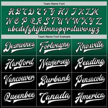 Load image into Gallery viewer, Custom Kelly Green White-Black Bomber Full-Snap Varsity Letterman Fade Fashion Jacket