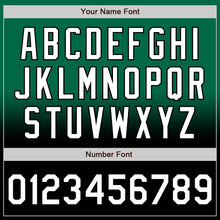 Load image into Gallery viewer, Custom Kelly Green White-Black Bomber Full-Snap Varsity Letterman Fade Fashion Jacket