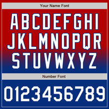 Load image into Gallery viewer, Custom Red White-Royal Bomber Full-Snap Varsity Letterman Fade Fashion Jacket