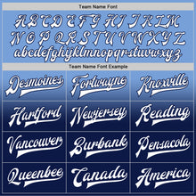 Load image into Gallery viewer, Custom Light Blue White-Navy Bomber Full-Snap Varsity Letterman Fade Fashion Jacket