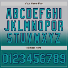 Load image into Gallery viewer, Custom Gray Teal-Navy Bomber Full-Snap Varsity Letterman Fade Fashion Jacket
