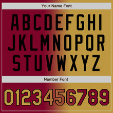 Load image into Gallery viewer, Custom Maroon Old Gold-Black Bomber Full-Snap Varsity Letterman Gradient Fashion Jacket