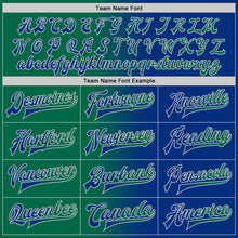 Load image into Gallery viewer, Custom Royal Kelly Green-Gray Bomber Full-Snap Varsity Letterman Gradient Fashion Jacket