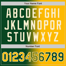 Load image into Gallery viewer, Custom Green Gold-Cream Bomber Full-Snap Varsity Letterman Gradient Fashion Jacket