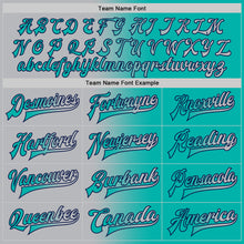 Load image into Gallery viewer, Custom Aqua Gray-Navy Bomber Full-Snap Varsity Letterman Gradient Fashion Jacket