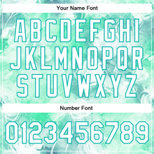 Load image into Gallery viewer, Custom Aqua White Halo Dying Rose 3D Pattern Design Bomber Full-Snap Varsity Letterman Jacket